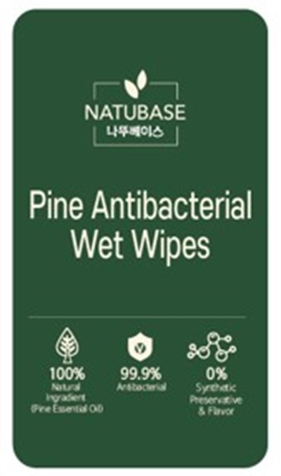 61 Natubase Pine Antibacterial Wet Wipes 310g Label 1